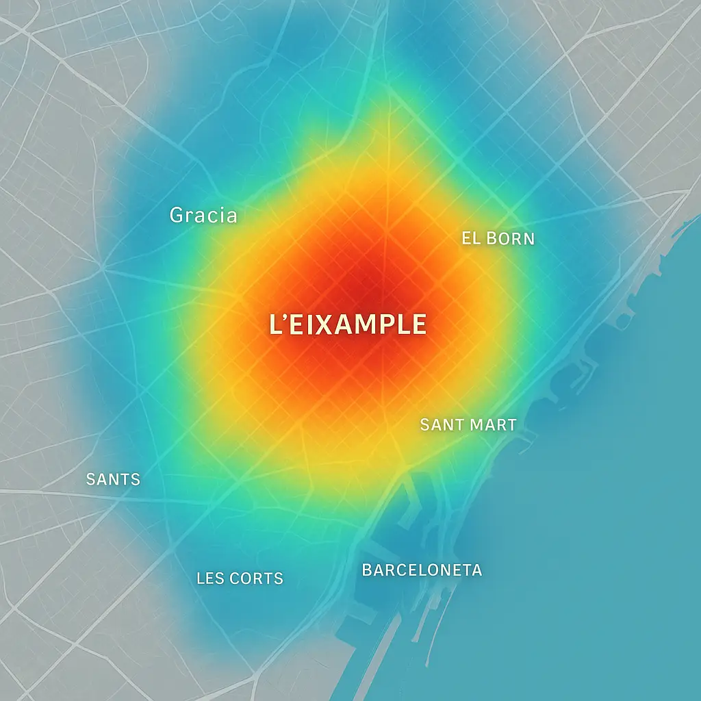 mapa de calor barcelona